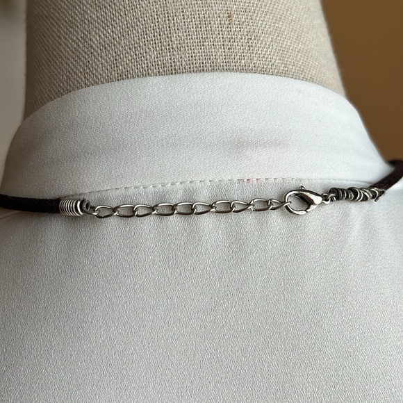 SEAGULL Pewter Angel Pendant Cord Statement Necklace - Picture 3 of 10